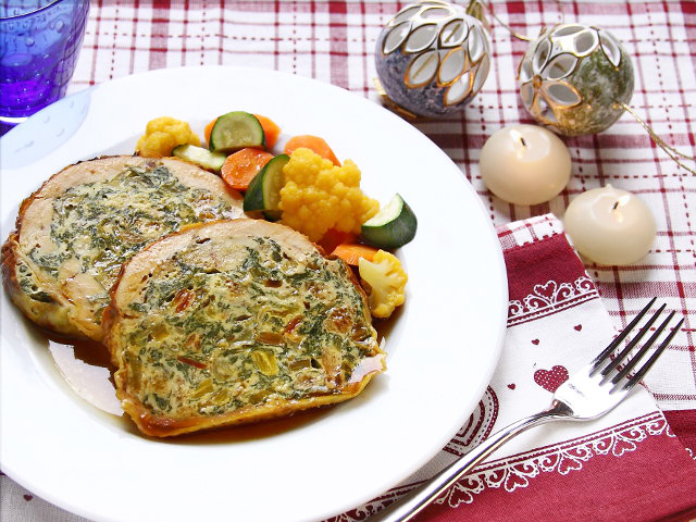 Gallo Farcito con Bietole e Parmigiano